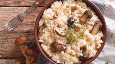 Risotto aux cèpes et noisettes