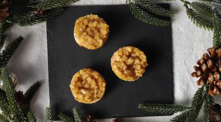 Mini tatins de foie gras aux pommes
