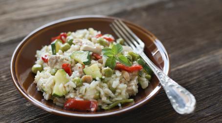 Recette de risotto aux asperges et au bacon