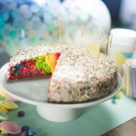 Mes Recettes Rainbow cake gâteau arc-en-ciel 