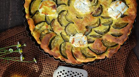 Tarte aux courgettes et chèvre