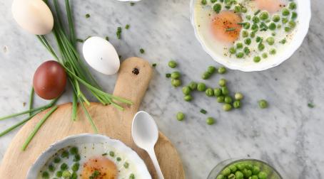 Œufs Cocotte Et Petits Pois | Mes Recettes