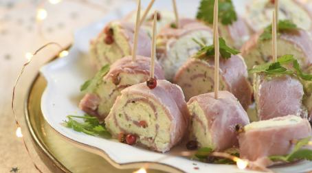 Rouleaux de jambon farcis