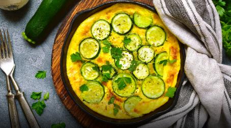 Omelette de courgette à la menthe